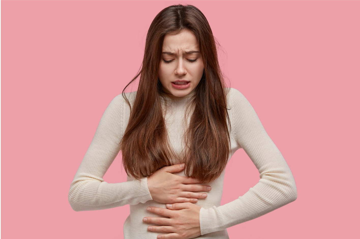 woman in pain from an unpleasant menstrual cycle